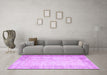 Machine Washable Abstract Purple Contemporary Area Rugs in a Living Room, wshcon1311pur