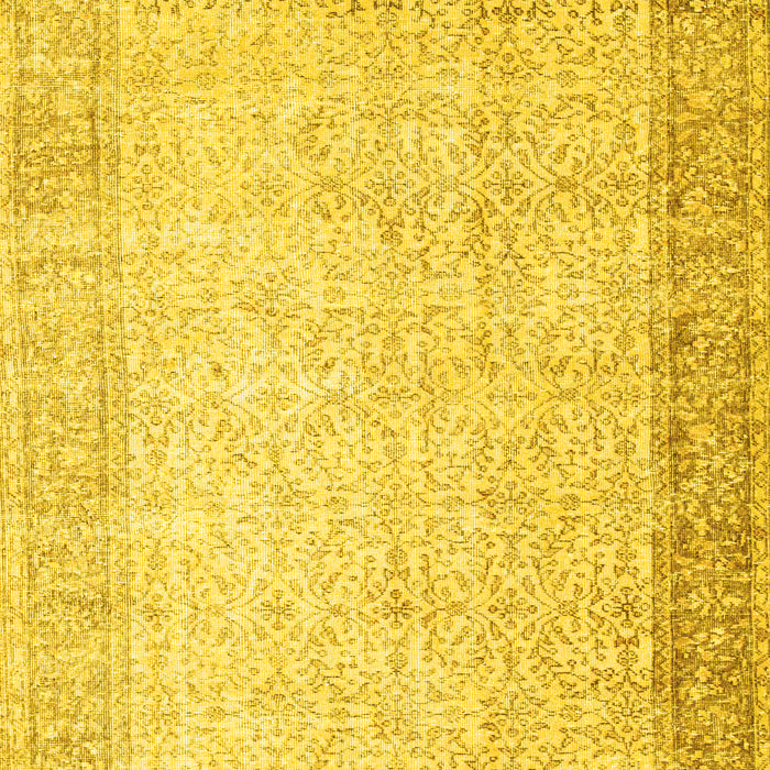 Machine Washable Abstract Yellow Contemporary Rug, wshcon1311yw