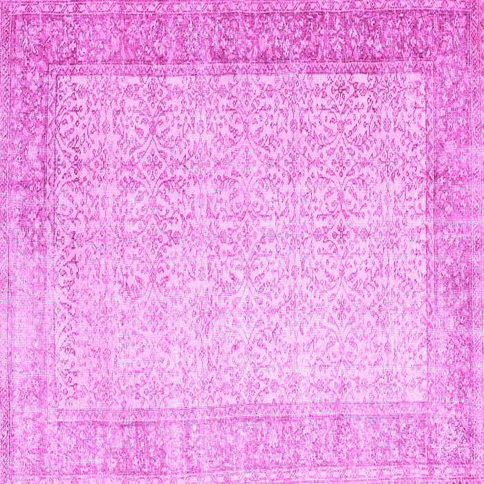 Square Abstract Pink Contemporary Rug, con1311pnk