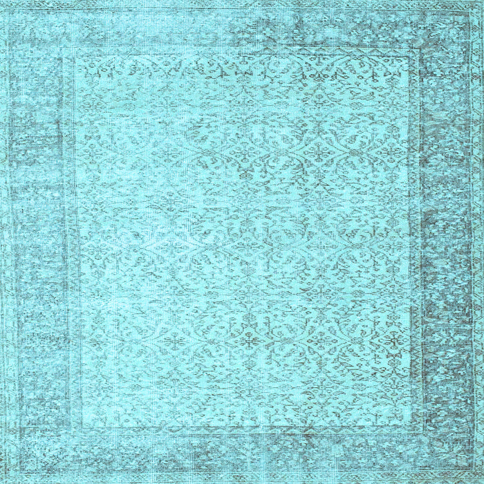 Square Abstract Light Blue Contemporary Rug, con1311lblu