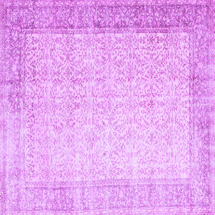 Square Abstract Purple Contemporary Rug, con1311pur