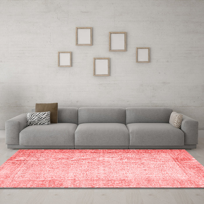 Contemporary Red Washable Rugs