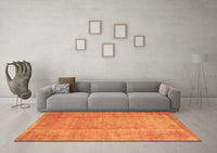 Machine Washable Abstract Orange Contemporary Rug, wshcon1312org