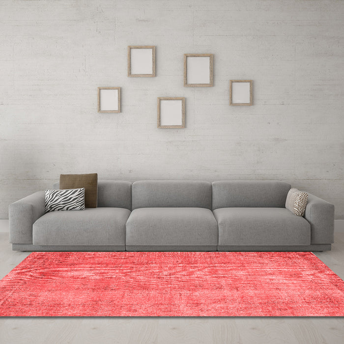 Contemporary Red Washable Rugs
