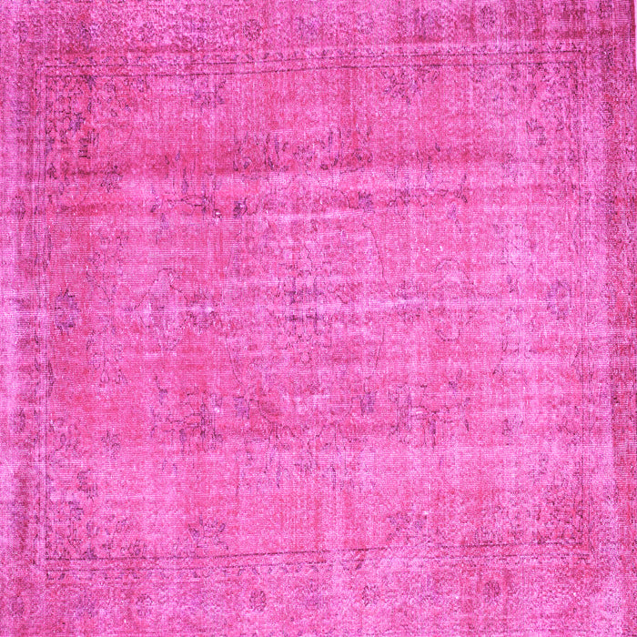 Square Abstract Pink Contemporary Rug, con1312pnk