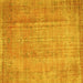 Square Abstract Yellow Contemporary Rug, con1312yw