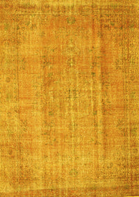 Abstract Yellow Contemporary Rug, con1312yw