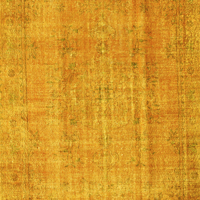 Abstract Yellow Contemporary Rug, con1312yw