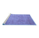 Sideview of Machine Washable Abstract Blue Contemporary Rug, wshcon1312blu