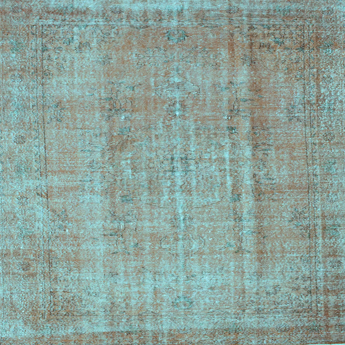 Square Machine Washable Abstract Light Blue Contemporary Rug, wshcon1312lblu