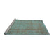 Sideview of Machine Washable Abstract Light Blue Contemporary Rug, wshcon1312lblu