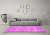 Machine Washable Abstract Pink Contemporary Rug, wshcon1313pnk