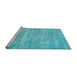 Sideview of Machine Washable Abstract Light Blue Contemporary Rug, wshcon1313lblu