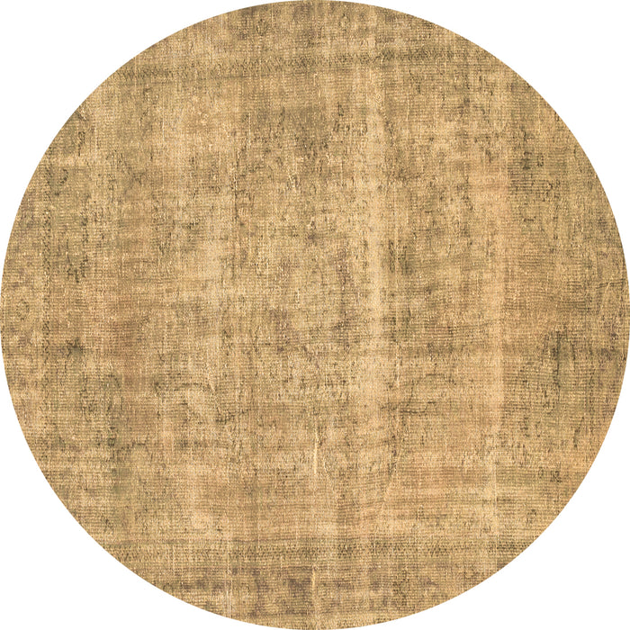 Round Machine Washable Abstract Brown Contemporary Rug, wshcon1313brn