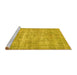 Sideview of Machine Washable Abstract Yellow Contemporary Rug, wshcon1313yw