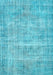 Machine Washable Abstract Light Blue Contemporary Rug, wshcon1313lblu