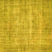 Square Machine Washable Abstract Yellow Contemporary Rug, wshcon1313yw