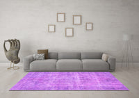 Machine Washable Abstract Purple Contemporary Rug, wshcon1313pur