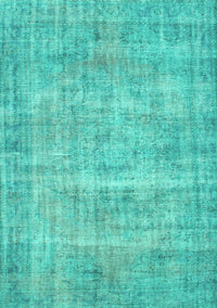 Abstract Turquoise Contemporary Rug, con1313turq