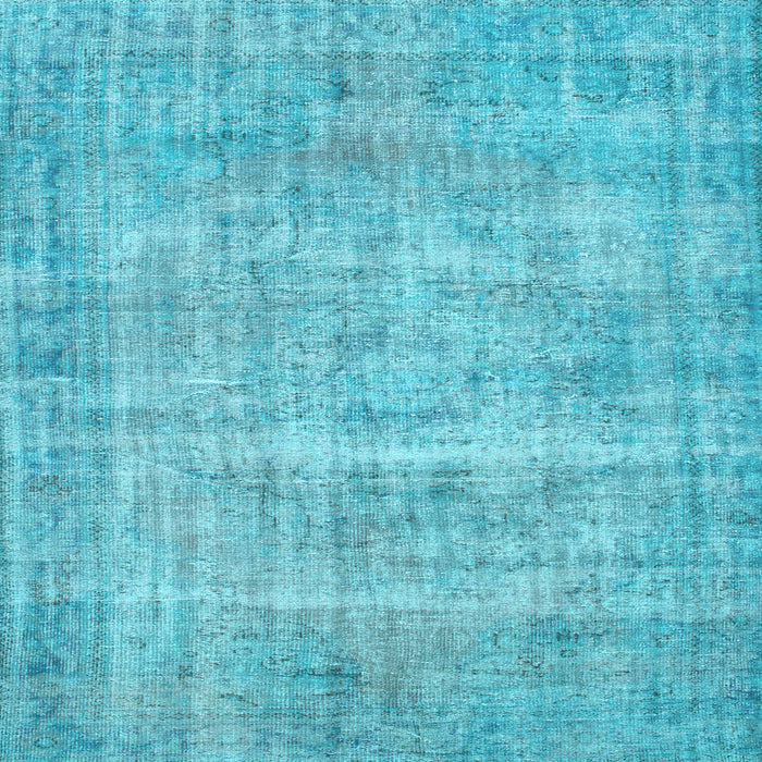 Square Abstract Light Blue Contemporary Rug, con1313lblu
