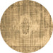 Round Machine Washable Abstract Brown Contemporary Rug, wshcon1314brn