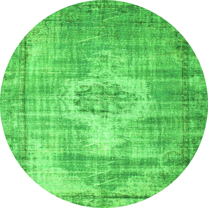 Square Abstract Green Contemporary Rug, con1314grn