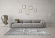 Machine Washable Abstract Gray Contemporary Rug in a Living Room,, wshcon1314gry