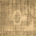 Square Abstract Brown Contemporary Rug, con1314brn