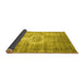 Sideview of Abstract Yellow Contemporary Rug, con1314yw