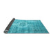 Sideview of Abstract Light Blue Contemporary Rug, con1314lblu