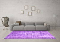 Machine Washable Abstract Purple Contemporary Rug, wshcon1314pur