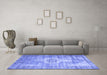 Machine Washable Abstract Blue Contemporary Rug in a Living Room, wshcon1314blu