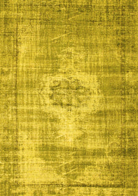 Abstract Yellow Contemporary Rug, con1314yw