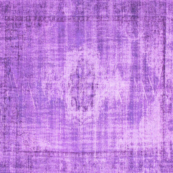 Square Machine Washable Abstract Purple Contemporary Area Rugs, wshcon1314pur