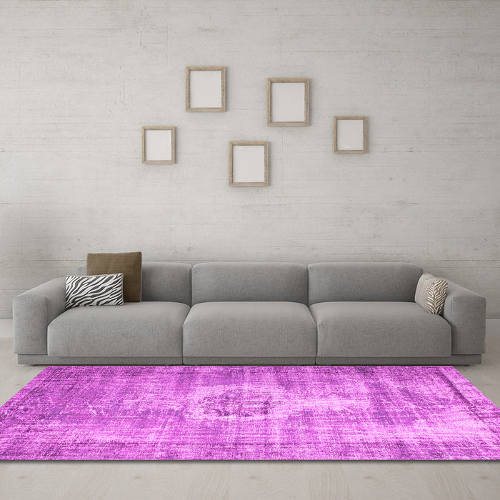Machine Washable Abstract Pink Contemporary Rug in a Living Room, wshcon1314pnk