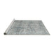 Serging Thickness of Machine Washable Contemporary Grey Gray Rug, wshcon1315