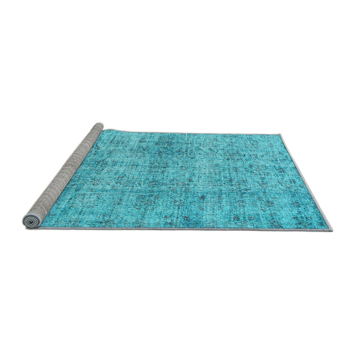 Sideview of Machine Washable Abstract Light Blue Contemporary Rug, wshcon1315lblu