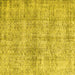 Square Abstract Yellow Contemporary Rug, con1315yw