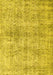 Machine Washable Abstract Yellow Contemporary Rug, wshcon1315yw