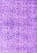 Machine Washable Abstract Purple Contemporary Area Rugs, wshcon1315pur