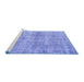 Sideview of Machine Washable Abstract Blue Contemporary Rug, wshcon1315blu