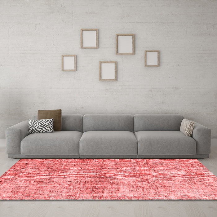 Contemporary Red Washable Rugs