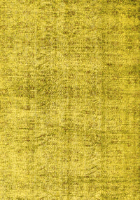 Abstract Yellow Contemporary Rug, con1315yw