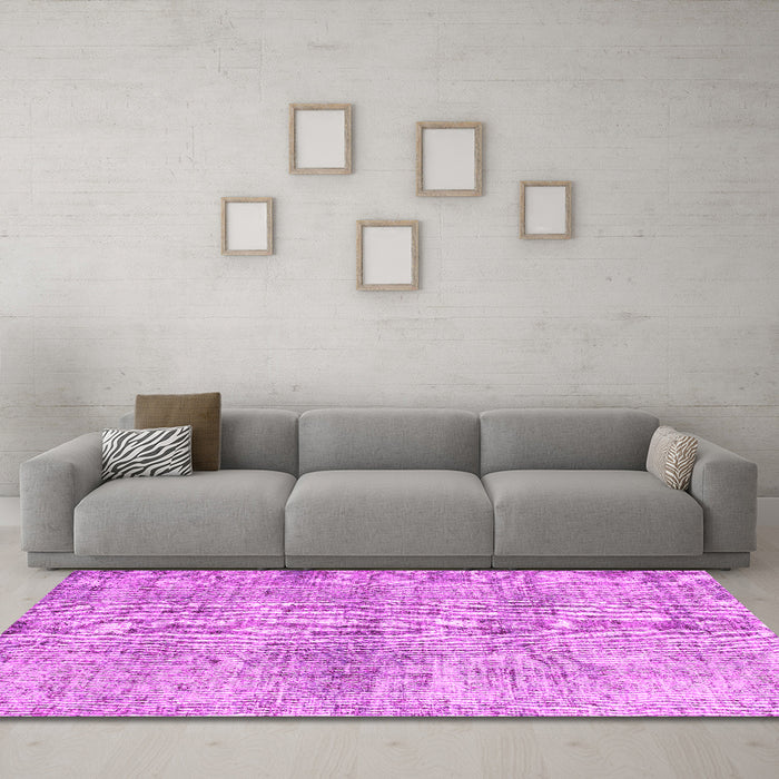 Machine Washable Abstract Pink Contemporary Rug in a Living Room, wshcon1315pnk