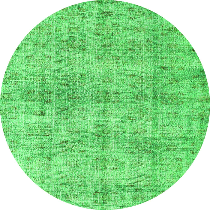 Square Abstract Green Contemporary Rug, con1315grn