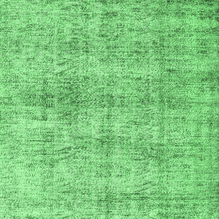 Square Abstract Emerald Green Contemporary Rug, con1315emgrn