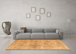 Machine Washable Abstract Orange Contemporary Area Rugs in a Living Room, wshcon1315org