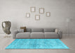 Machine Washable Abstract Light Blue Contemporary Rug in a Living Room, wshcon1315lblu