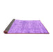 Sideview of Abstract Purple Contemporary Rug, con1315pur