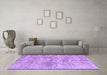 Machine Washable Abstract Purple Contemporary Area Rugs in a Living Room, wshcon1315pur